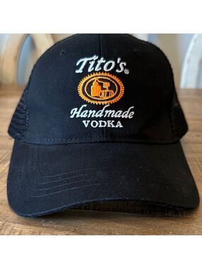 Tito's Handmade Vodka Black Baseball Cap Adjustable size BRAND NEW